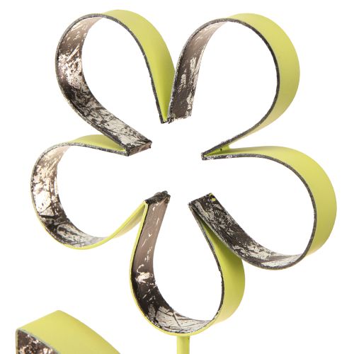Product Decorative Stand Metal Flower Base Green Silver H29cm