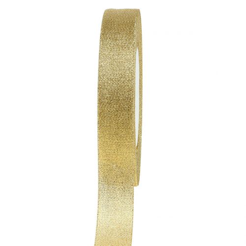 Floristik24 Decorative ribbon gold 15mm 22.5m
