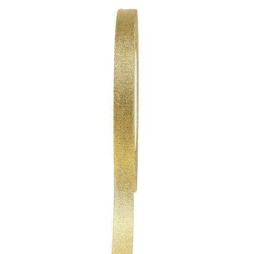 Decorative ribbon gold 6mm 22,5m
