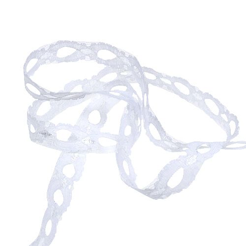 Product Decorative ribbon lace white 15mm 20m