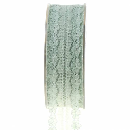 Floristik24 Decorative tape lace gray 30mm 20m