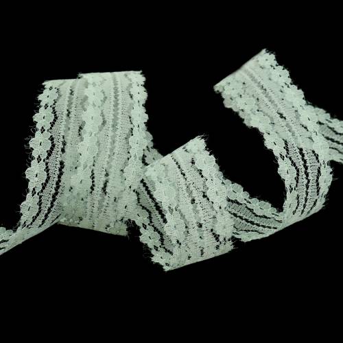 Floristik24 Decorative tape lace gray 30mm 20m