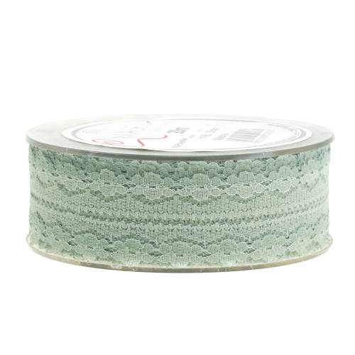 Floristik24 Decorative tape lace gray 30mm 20m