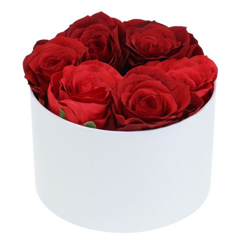 Floristik24 Flower box Flowerbox white round Ø14cm - Ø16cm 2pcs
