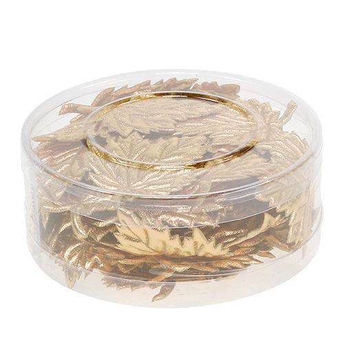 Floristik24 Decorative leaves of silk 5cm gold 60pcs