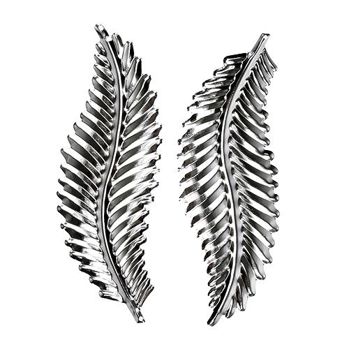 Deco sheet metal silver 4cm x 12cm 12pcs
