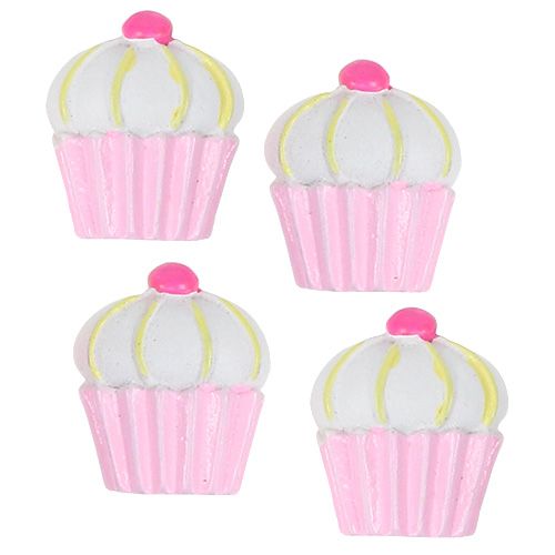 Floristik24 Miniature Deco Cupcakes Pink, White 2.5cm 60pcs