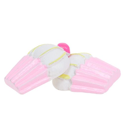 Floristik24 Miniature Deco Cupcakes Pink, White 2.5cm 60pcs