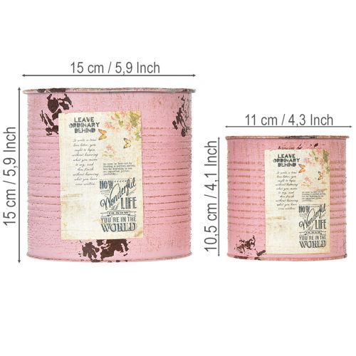 Product Flower pot set for balcony and garden, planter box decoration, vintage style, 15cm, 3 pieces