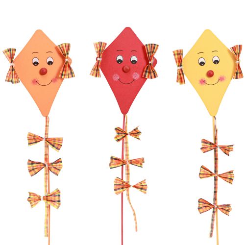 Decoration dragon on stick wooden decoration autumn 7,5×10cm 12 pcs