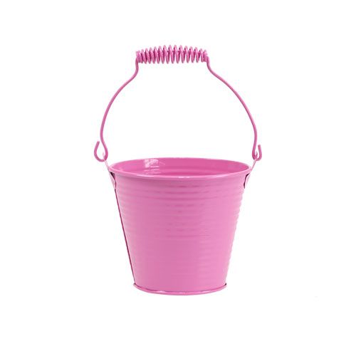 Floristik24 Decorative bucket pink Ø11cm H10cm