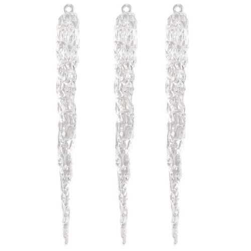 Product Decorative icicles for hanging winter decoration clear 18.5cm 3pcs