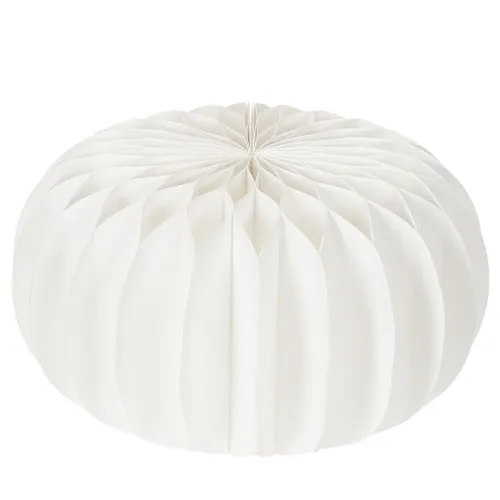 Paper Honeycomb Pumpkin Decoration White 24cm with Inner Hollow – Set of 4 | Floristik24.co.uk