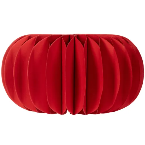 Red Honeycomb Paper Pumpkins, Round Decorative Set, 24cm, Pack of 4 | Floristik24.co.uk