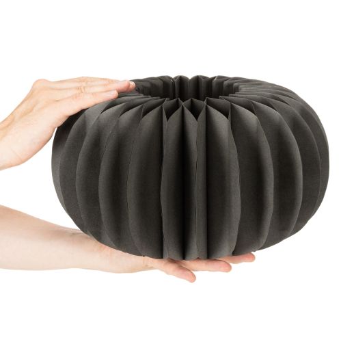 Round Black Honeycomb Paper Pumpkin Table Decoration 34cm Set of 2 | Floristik24.co.uk