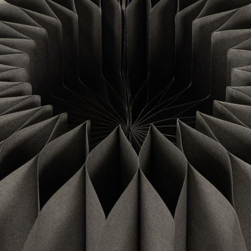 Round Black Honeycomb Paper Pumpkin Table Decoration 34cm Set of 2 | Floristik24.co.uk