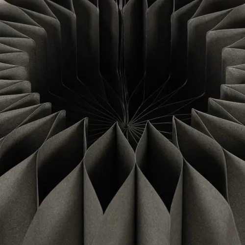 Round Black Honeycomb Paper Pumpkin Decoration 34cm for Halloween and Autumn – Set of 2 | Floristik24.co.uk