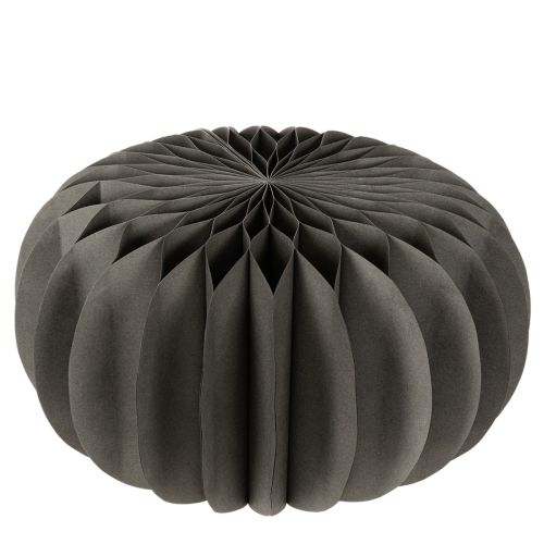 Round Black Honeycomb Paper Pumpkin Table Decoration 34cm Set of 2 | Floristik24.co.uk