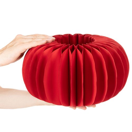 Red Honeycomb Paper Pumpkin Decoration, 34cm, Set of 2 | Floristik24.co.uk