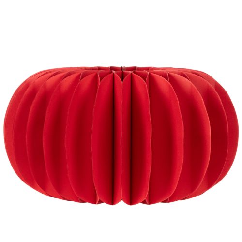 Red Honeycomb Paper Pumpkin Decoration, 34cm, Set of 2 | Floristik24.co.uk