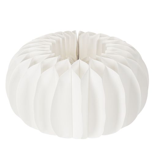 White Honeycomb Paper Pumpkin Decoration 34cm Set of 2