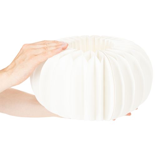 White Honeycomb Paper Pumpkin Decoration 34cm Set of 2 | Floristik24.co.uk