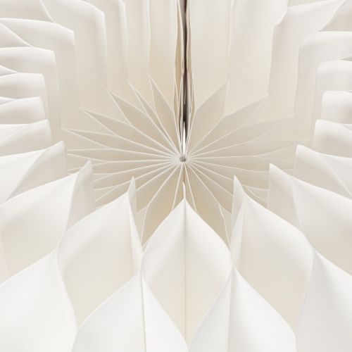 White Honeycomb Paper Pumpkin Decoration 34cm Set of 2 | Floristik24.co.uk