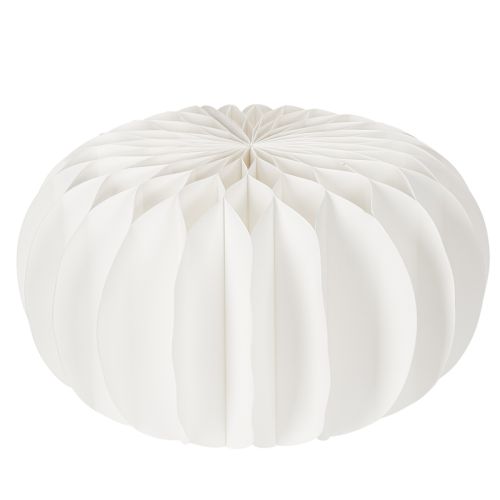 White Honeycomb Paper Pumpkin Decoration 34cm Set of 2 | Floristik24.co.uk