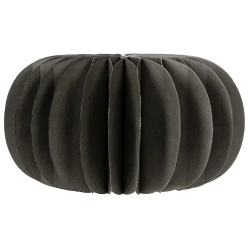 Honeycomb Paper Pumpkin Decoration Ring 24cm Dark Grey Set of 4 | Floristik24.co.uk