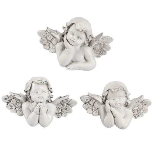 Product Decoration Angel Gray Grave Decoration Polyresin 7.5×5cm 6 pcs