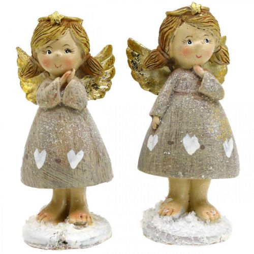 Floristik24 Deco angel Christmas angel angel figure angel pair H10cm 2pcs