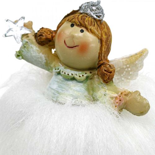 Floristik24 Deco angel Christmas angel angel figure with star H12cm 2pcs