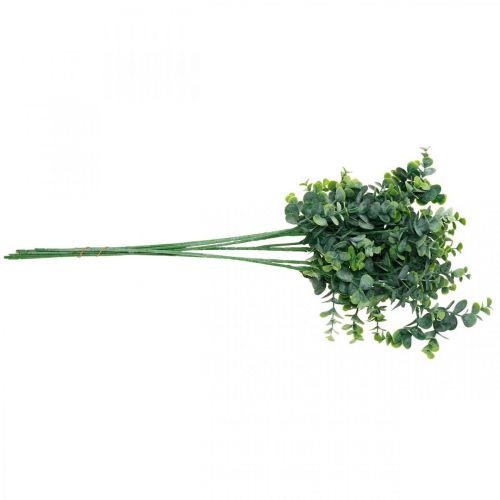 Floristik24 Decorative Eucalyptus Branch Dark Green Artificial Eucalyptus Artificial Green Plants 6pcs