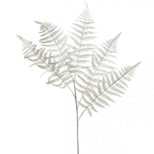 Product Deco fern artificial plant fern leaf artificial fern white L78cm