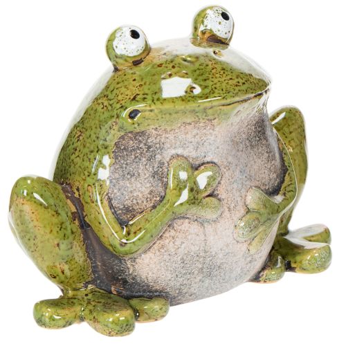 Decorative Frog Ceramic Green Brown Vintage L15.5cm buy online | Floristik24.co.uk