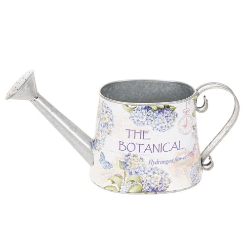 Decorative Watering Can Hydrangea Metal Vintage Flowers 30x11x14.5cm | Floristik24.co.uk