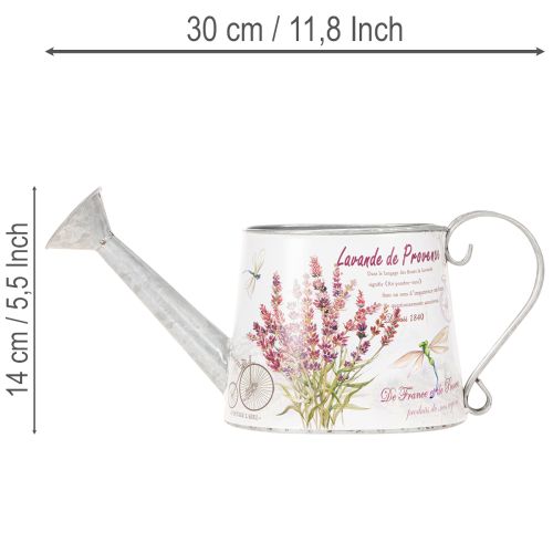 Decorative metal watering can, lavender, retro garden design, 30×11×14.5cm | Floristik24.co.uk