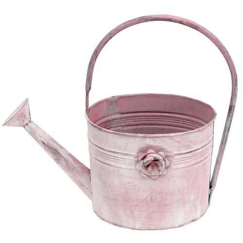 Floristik24 Decorative watering can made of metal pink L33cm B12cm H29cm