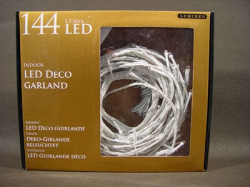 LED wicker garland 144 light chain 1.5m cool white