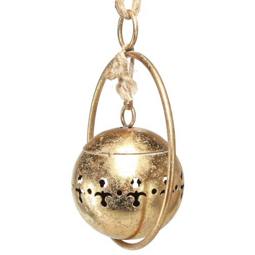Product Decorative bell gold hanging decoration metal natural Ø14cm