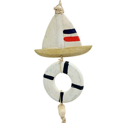 Product Decorative hanger boat, shells L42cm