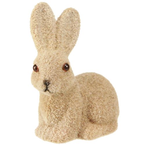 Decorative Flocked Sitting Easter Bunnies – 2nd Choice – Spring 10cm 6 pcs