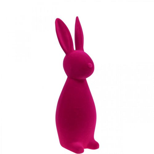 Floristik24 Deco Bunny Pink Deco Easter Bunny Flocked H47cm