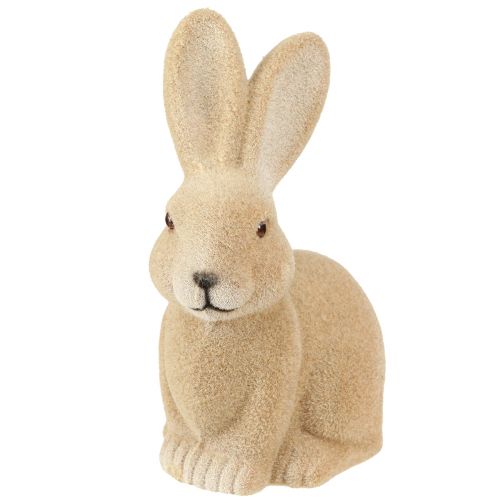 Decorative Sitting Easter Bunny in Brown – 2nd Choice – Flocked H22cm