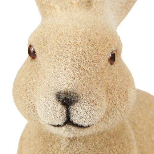 Product Decorative Sitting Easter Bunny in Brown – 2nd Choice – Flocked H22cm