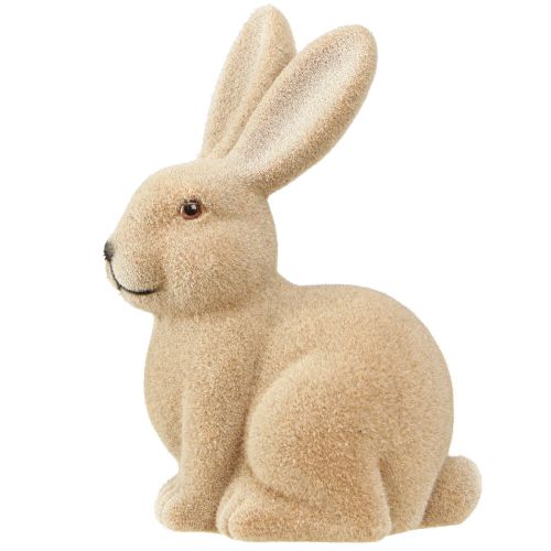 Product Decorative Sitting Easter Bunny in Brown – 2nd Choice – Flocked H22cm