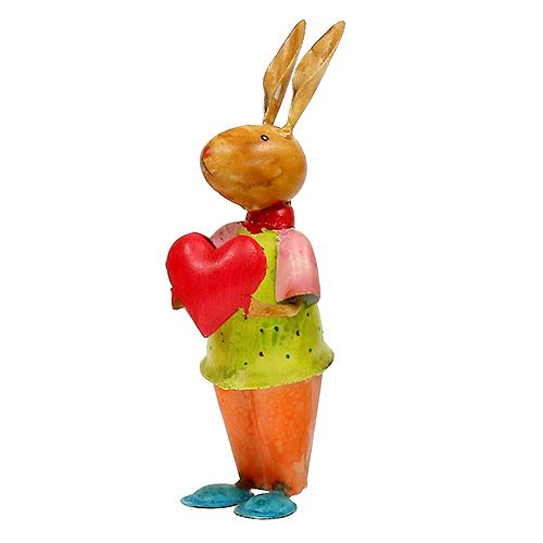 Floristik24 Decorative rabbit made of metal 20cm colorful
