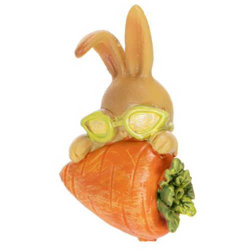 Product Decorative rabbit with carrot, Easter bunny decorative figures, 6cm, 3 pieces