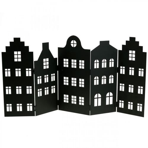 Floristik24 Christmas decoration metal city silhouette black 74×36cm