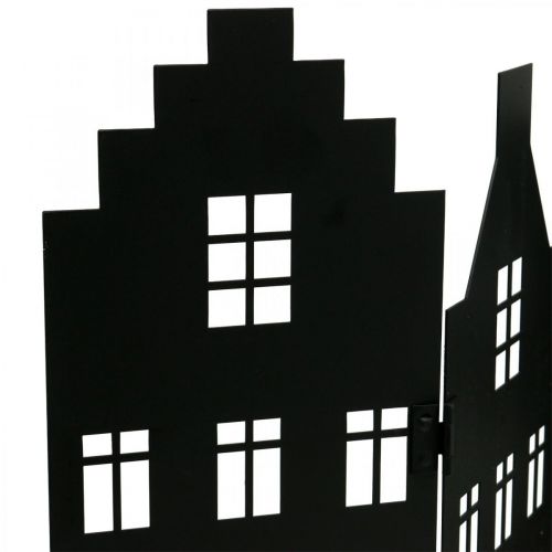 Floristik24 Christmas decoration metal city silhouette black 74×36cm